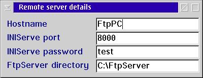 FTP Remote Server Details