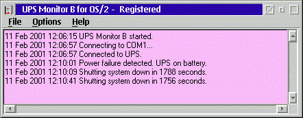 UPS B On Battery
