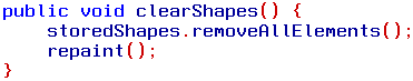 Method clearShapes in PaintPanel