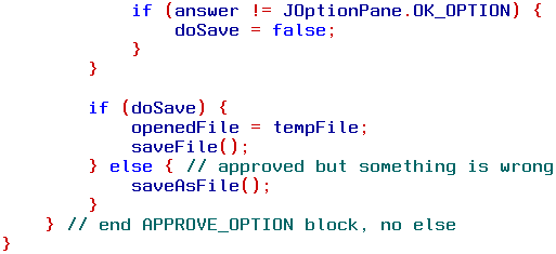 Finishing the method savAsFile in PaintPanel