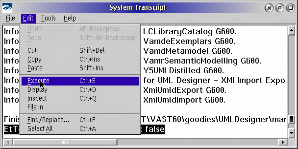 UML System Transcript
