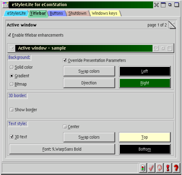 eStyler Titlebars