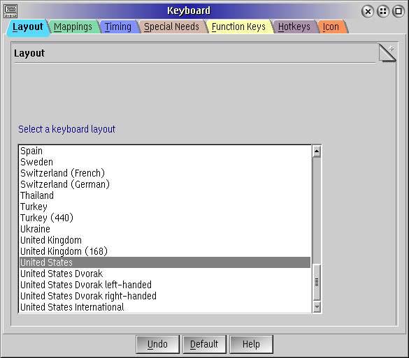 Keyboard Layout Selection - Fig 7