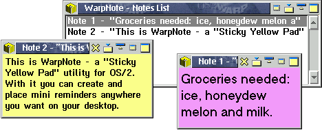 WarpNote in action