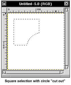 Cutting a circular corner out of a rectangular selection