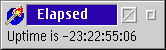 Elapsed running on an Aurora machine with an uptime of 26 days